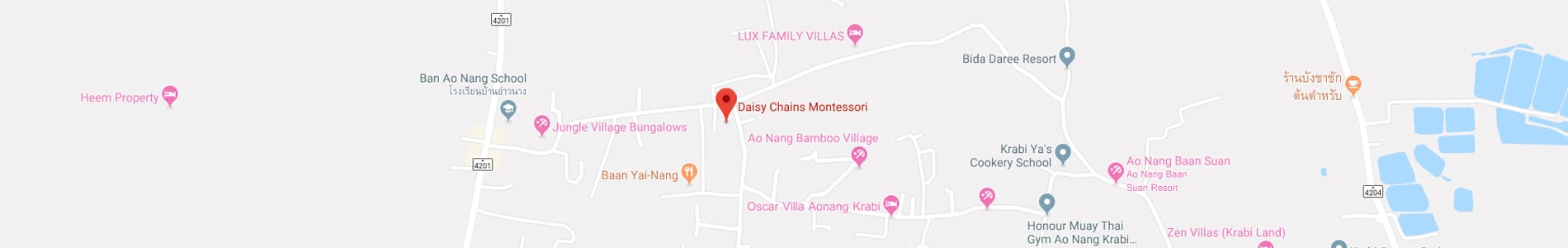 Map showing Daisy Chains at 394 Moo 2, Ao Nang